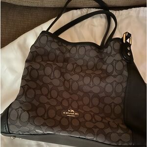 Coach Signature Logo Edie Shoulder Bag